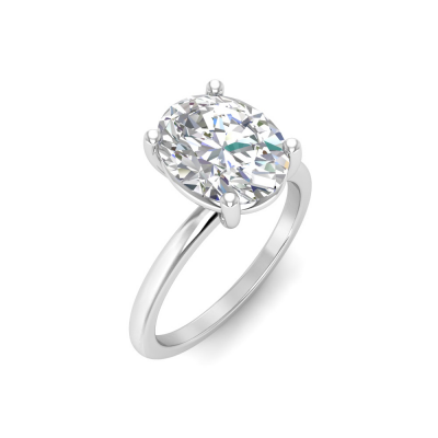 3 Ct Oval Moissanite Solitaire Ring