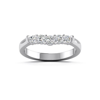 Diamond Luxe Prong Set Curved Band