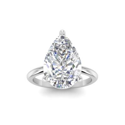 5 Ct Pear Moissanite Solitaire Ring
