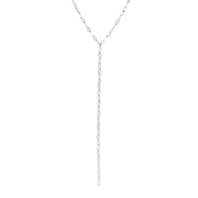 Silver Disc Chain Y Necklace