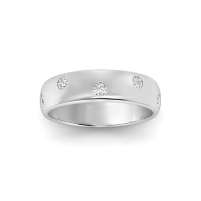 Inlay Moissanite Classic Wedding Ring
