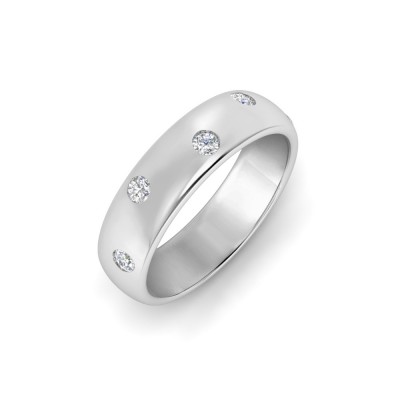 Inlay Moissanite Classic Wedding Ring