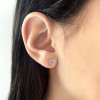 .50 Ctw Round CZ Gold Stud Earrings