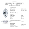 .50 Ct Marquise Moissanite & .40 ctw Diamond Pavé Halo Engagement Ring