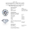 1 Ct Round Moissanite & .41 ctw Diamond Pavé Halo Engagement Ring