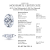 .50 Ct Oval Moissanite & .66 ctw Diamond Sunburst Halo Engagement Ring