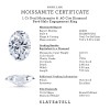 1 Ct Oval Moissanite & .40 Ctw Diamond Pavé Halo Engagement Ring