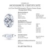 3.5 Ctw Oval Moissanite Classic Seven Stone Engagement Ring