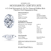 4 Ct Oval Moissanite & 0.34 Ctw Diamond Hidden Halo Timeless Pavé Engagement Ring