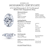 4 Ct Oval Moissanite & .21 Ctw Diamond Hidden Halo Engagement Ring