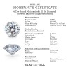 4 Ct Round Moissanite & .10 Ctw Tapered Baguette Diamond Engagement Ring