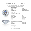 .75 Ct Moissanite & .10 ctw Diamond Infinity Milgrain Engagement Ring