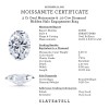 3 Ct Oval Moissanite & .20 Ctw Diamond Hidden Halo Engagement Ring
