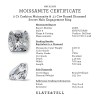 2 Ct Cushion Moissanite & .11 Ctw Diamond Secret Halo Engagement Ring