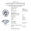 2 Ct Round Moissanite & .43 Ctw Diamond Pavé Halo Engagement Ring