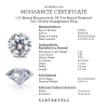 1 Ct Round Moissanite & .18 Ctw Round Diamonds Trio Cluster Engagement Ring