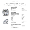 1 Ct Cushion Moissanite & .18 Ctw Round Diamonds Trio Cluster Engagement Ring