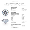 3 Ct Round Moissanite & .10 Ctw Diamond Secret Halo Solitaire Ring