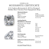 3 Ct Cushion Moissanite & 0.30 Ctw Diamond Hidden Halo Timeless Pavé Engagement Ring