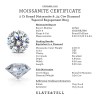 2 Ct Round Moissanite & 0.34 Ctw Diamond Tapered Engagement Ring
