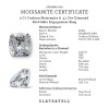2 Ct Cushion Moissanite & .41 Ctw Diamond Pavé Halo Engagement Ring