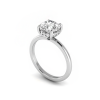 1.5 Ct Round Lab Diamond & 0.10 Ctw Diamond Hidden Halo Personalized Engagement Ring Stack