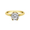 1 Ct Round Colorless Premium Lab Diamond Bluebell Solitaire Engagement Ring