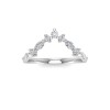 Alternating Round and Marquise Lab Diamond Curved Ring