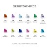 CZ & Birthstone Initial Open Ring P