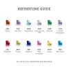 CZ & Birthstone Initial Open Ring K