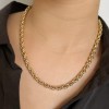 3.5mm Gold Rolo Link Chain Necklace