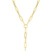 Gold Paperclip Lariat Y-Necklace