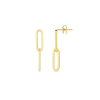 Gold Paperclip Drop Earrings