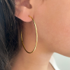 50mm Gold Thin Hoop Earrings