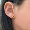 Large Gold Knot Stud Earrings