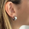 Silver Bold Huggie Earrings