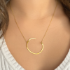 Large Gold Initial Necklace Z