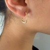 Gold Paperclip Hoop Earrings
