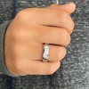 CZ Five Stone Channel Set Wedding Ring