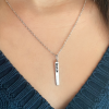 Small Personalized Vertical Bar Charm