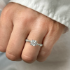 1.5 Ct Cushion Moissanite & 0.14 Ctw Diamond Twisted Vine Engagement Ring