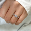 1.5 Ct Princess Lab Diamond & 0.14 Ctw Diamond Twisted Vine Engagement Ring