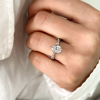2 Ct Pear Lab Diamond & 0.14 Ctw Diamond Twisted Vine Engagement Ring