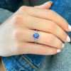 1.50 Ct Oval Tanzanite & Diamond Celtic Solitaire Engagement Ring
