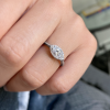 .62 Ctw Marquise Diamond East West Halo Engagement Ring