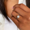 .61 Ctw Cushion Diamond Split Shank Halo Engagement Ring