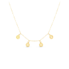 Gold LOVE Disc Dangle Necklace