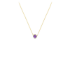 14K Gold & Amethyst Solitaire Necklace