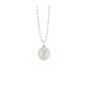 Silver, Gold & Diamond Initial Letter Necklace Z