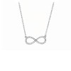 Silver Pavé CZ Infinity Necklace